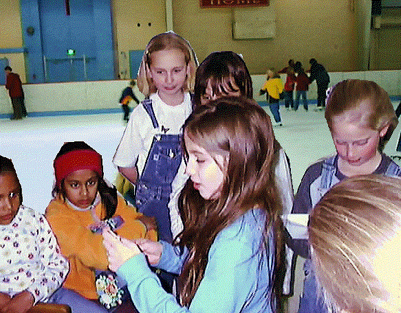 The ice rink is a cool place for a birthday party!